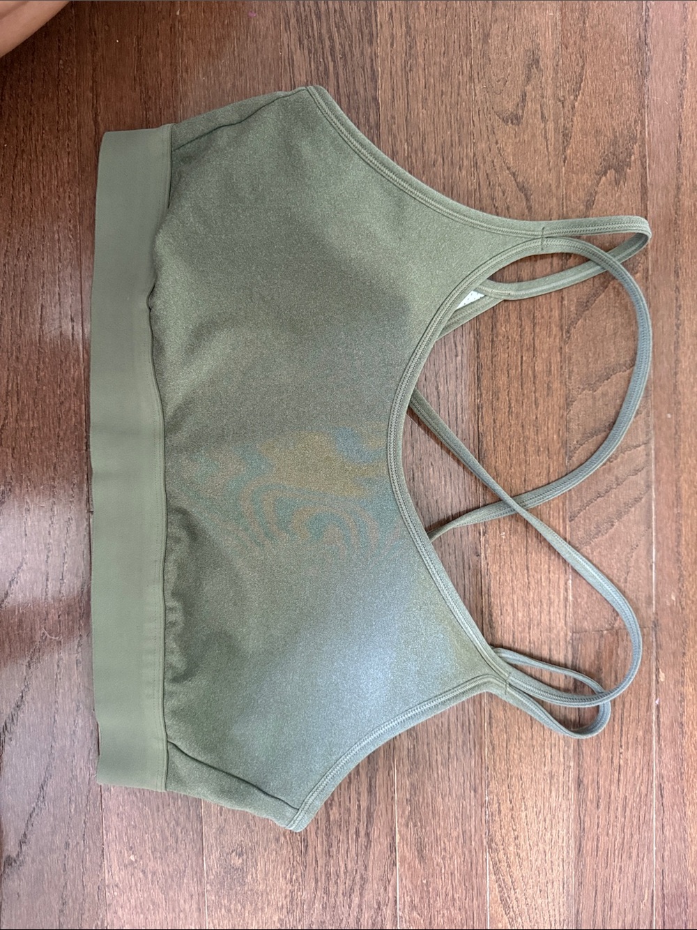 Tory Sport Olive Green Crisscross Strap Sports Bra